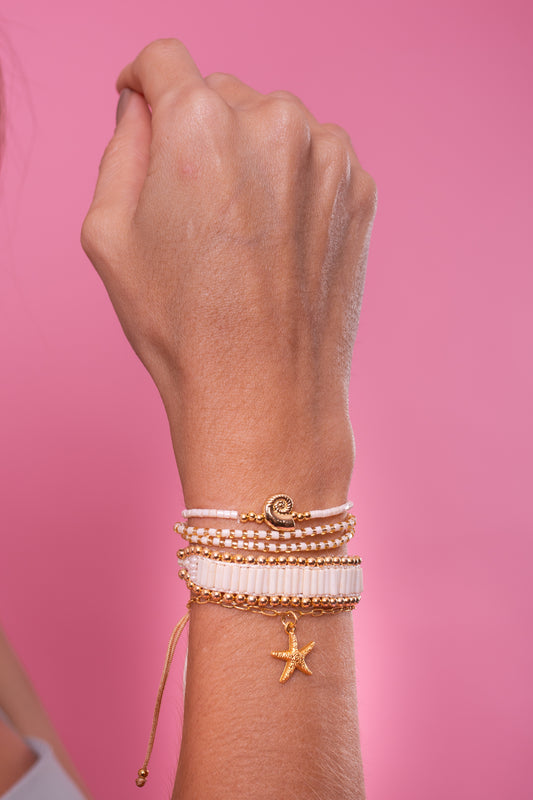 Set de pulseras “Brisa Serena” 🤍🐚